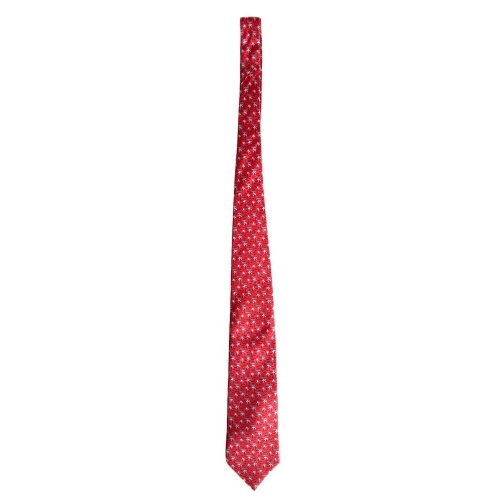 BROOKS BROTHERS COUNTRY CLUB SILK PALM TREE HAMMOCK RED NOVELTY TIE - Picture 7 of 7